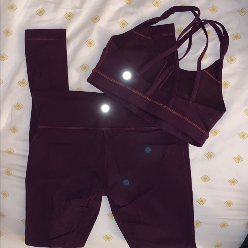 Lululemon Wunder Under leggings and Born to Be bra